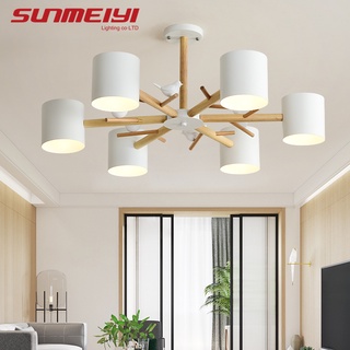 Sunmeiyi Nordic 220V โคมไฟระย้าโลหะสําหรับตกแต่งห้องนอนห้องนั่งเล่น