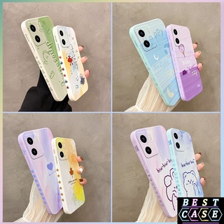 เคส Vivo Y15s เคส Vivo Y15a ภาพวาดสีน้ํามัน เคสโทรศัพท์น่ารัก เคสป้องกันกล้อง เคสแบบเต็ม เคส Coverag ด้านข้าง เคสโทรศัพท์ เคสนิ่ม เคสโทรศัพท์