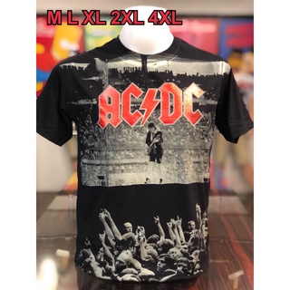 เสื้อวง ACDC แขนสั้น ผ้าคอตตอน100 %