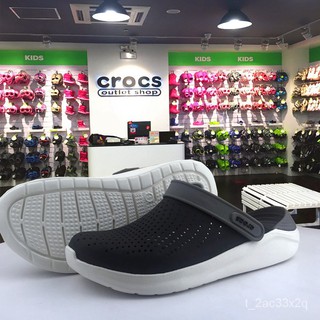 【สินค้าอยู่ไทยพร้อมส่ง】สีดำ / สีเทาสำหรับcrocs LiteRide