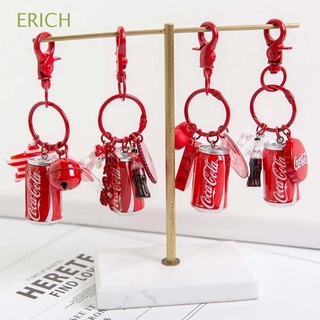 ERICH Fashion Coke Cans Keychain Lovers Gift Cola Keyring Coke Bottle Keychains Cute Bag Keyring Creative Keys Accessories Backpack Pendant Car Key Ring