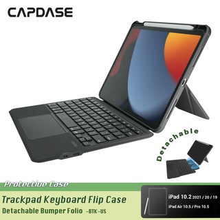 CAPDASE Detachable Bumper Folio BTK-US Trackpad Keyboard Flip Case for iPad 10.2-inch and 10.5-inch