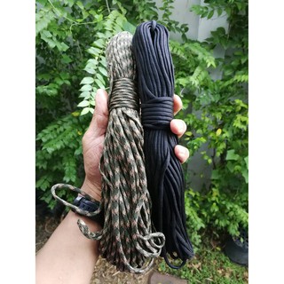 เชือกชูชีพ เชือกร่ม พาราคอร์ด Paracord 4mm เชือกสนาม สวยทน