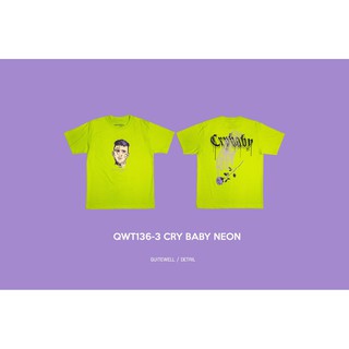 เสื้อยืดโอเวอร์ไซส์QWT136-3 CRY BABY NEONS-3XL