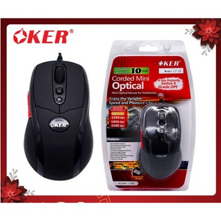 OKER เมาส์ OPTICAL MOUSE USB รุ่น L7-15 GAMING - BLACK - ประกัน 1 ปี