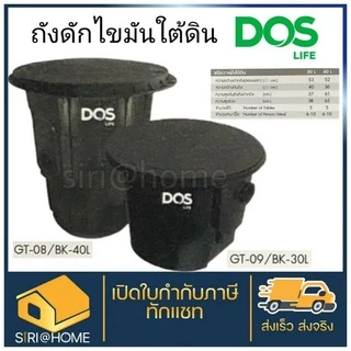 📢 ส่งด่วน🔥 ถังดักไขมัน ใต้ดิน DOS G-TEK 40ลิตร กลม underground ถังดักไขมันฝังใต้ดิน แบบกลม