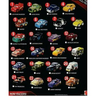 car3 mini racers เลือกแบบได้ ลิขสิทธิ์ แท้💯