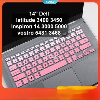 แผ่นซิลิโคนครอบคีย์บอร์ดแล็ปท็อป แบบนิ่ม สําหรับ Dell Latitude 3400 3430 3480 3450 3470 3400 Inspiron 14 3000 5000 5468 Vostro [CAN] 14 นิ้ว