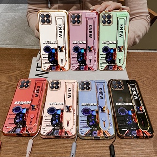 เคสโทรศัพท์มือถือ ซิลิโคนนิ่ม ลายการ์ตูน พร้อมสายคล้องข้อมือ และสายคล้อง สําหรับ Casing For Oppo A72 A8 F11 F17 Pro R17 Case Oppo A31 Soft Silicone Wrist Strap Cartoon Holder Phone Case with Gift Lanyard