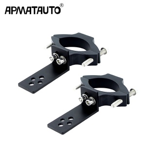 2x Universal Mount Motorcycle Headlight Bracket Tube Fork Spotlight Holder Clamp For Cafer Racer Chopper Ect