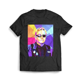 เสื้อผ้าผชเสื้อยืด พิมพ์ลาย Elton John PortraitS-5XL