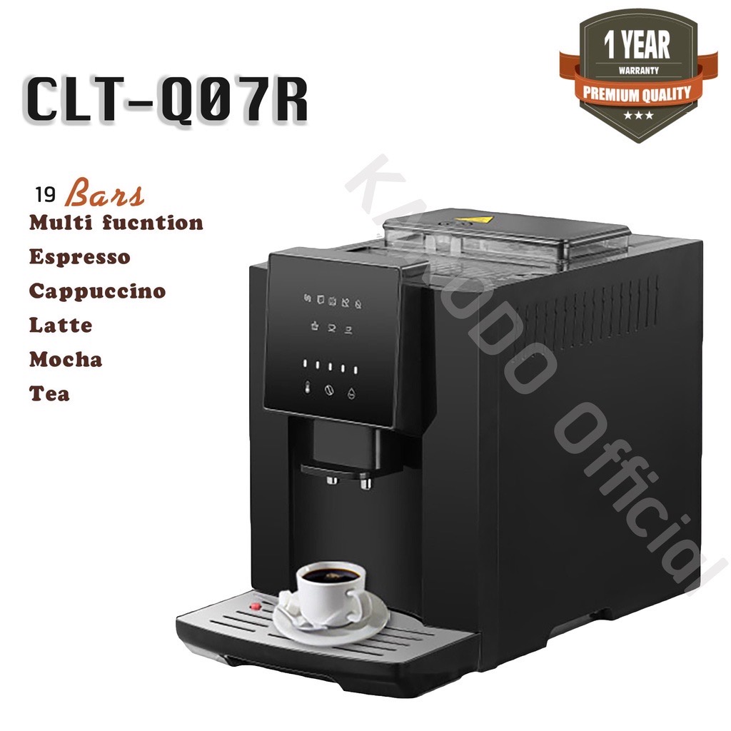 Coffee Machines & Accessories 11900 บาท [พร้อมส่ง] เครื่องชงกาแฟ Calet Espresso อัตโนมัติ รุ่น CLT-Q07R หน้าจอสัมผัส LED 19 บาร์ แทงค์น้ำจุ 1.8 ลิตร Home Appliances