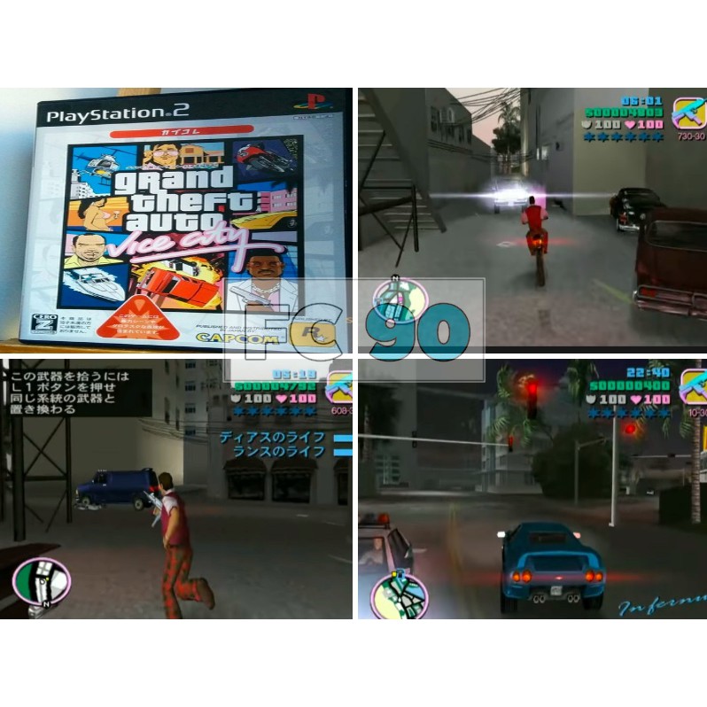 แผ่นเกมจีทีเอ GTA Grand Theft Auto: Vice City [PS2] แผ่นแท้ มือสอง ญี่ปุ่น สภาพดี มีกล่อง ไม่มีคู่มือ Playstation2