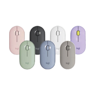 MOUSE (เมาส์ไร้สาย) LOGITECH M350 PEBBLE WIRELESS & Bluetooth MOUSE