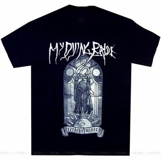 เสื้อยืดโอเวอร์ไซส์GILDAN [อายุ] เสื้อยืดผ้าฝ้าย 100% พิมพ์ลาย My Dying Bride Feel The Misery Windowpane US สําหรับผู้ชา