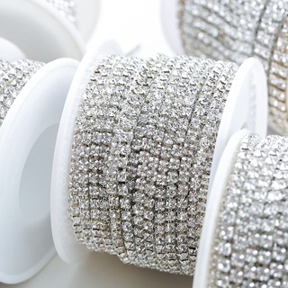 โซ่คริสตัล พลอยเทียม SS6-SS16 ยาว 9.2 เมตร สําหรับทําเครื่อง…