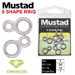 Mustad 8 SHAPE RING #MA104-SS สำหรับตกปลา