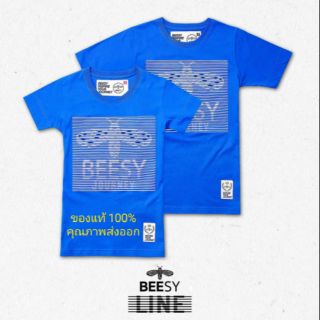 Beesy เสื้อยืด ช/ญ รุ่น Line สีฟ้า