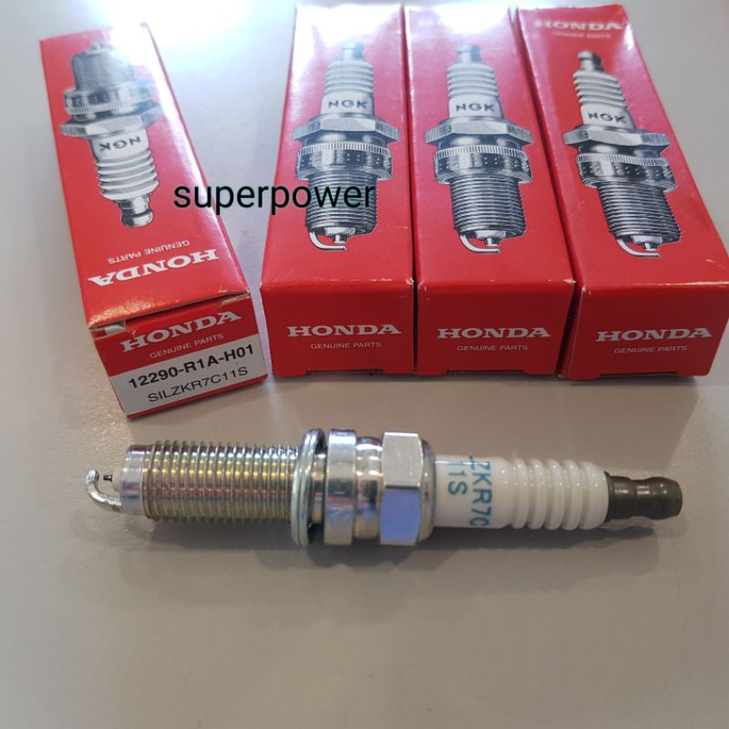 หัวเทียน NGK Laser Iridium SILZKR7C11S สําหรับ Honda Civic FB, Accord, CRV CR-V, HRV HR-V 4PC