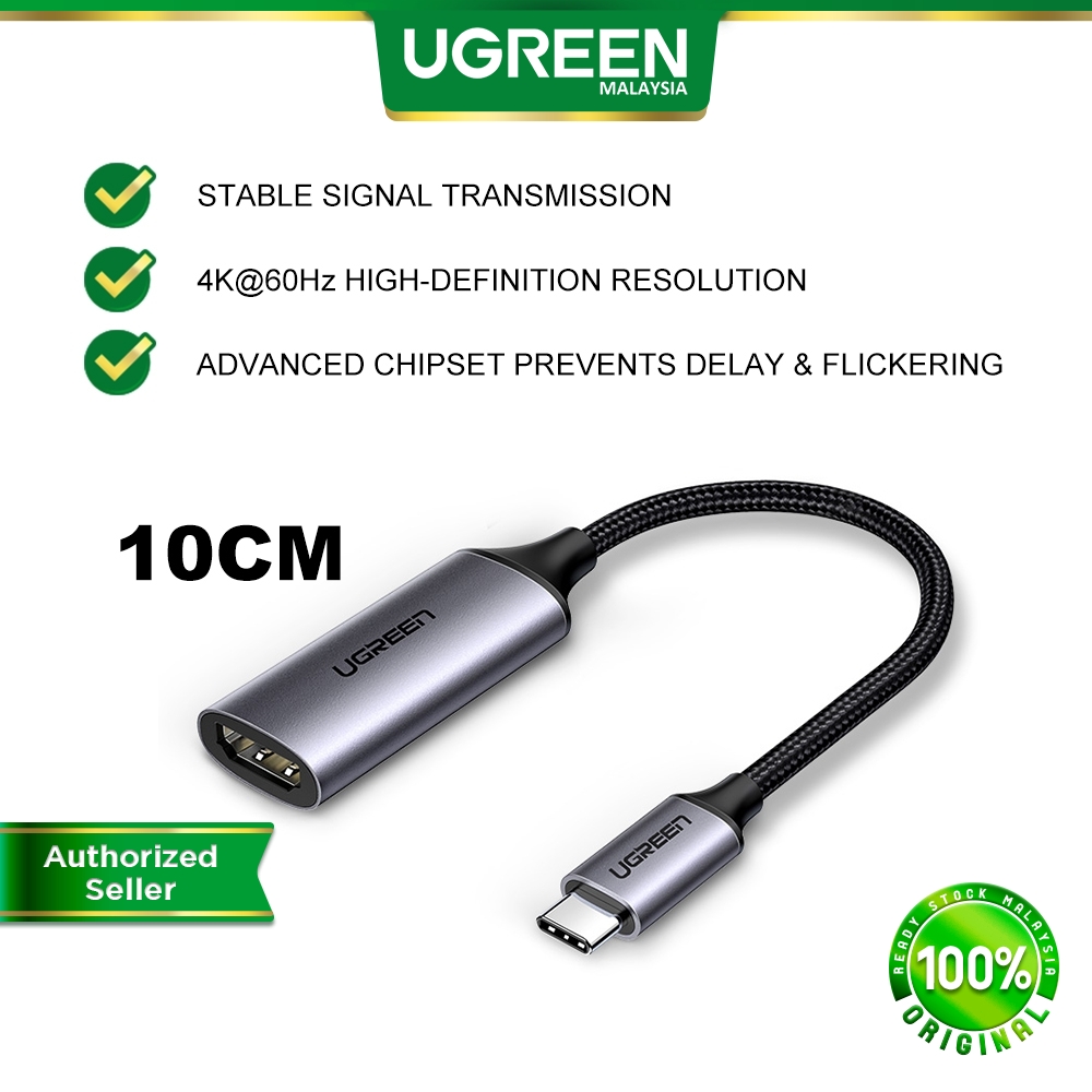 UGREEN USB C to HDMI 2.0 Adapter Cable 4K 60Hz Aluminum Type C Thunderbolt 3  Converter Male to Female MacBook Laptop | Shopee Thailand