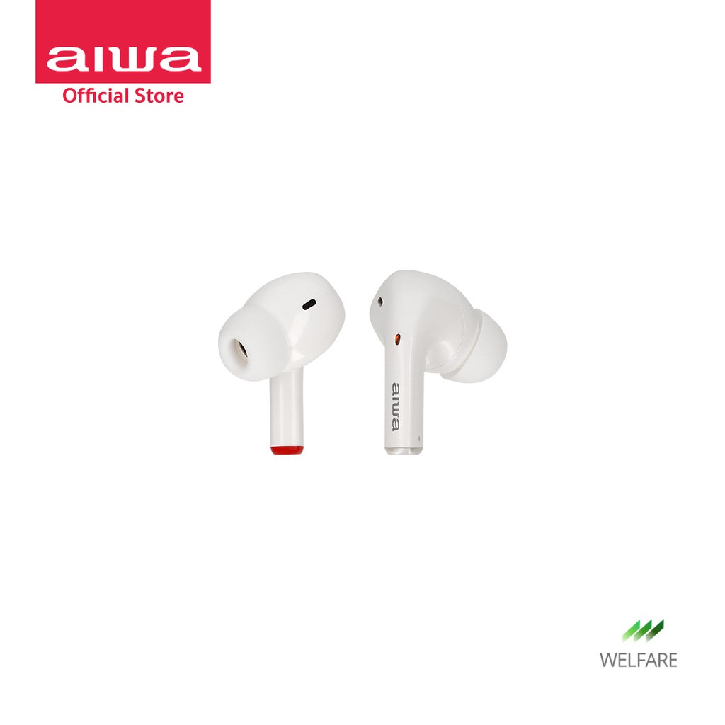 AIWA AT-X80A TWS Bluetooth Earphones หูฟังไร้สายแบบอินเอียร์ น้ำหนักเบา กันน้ำระดับ IPX4