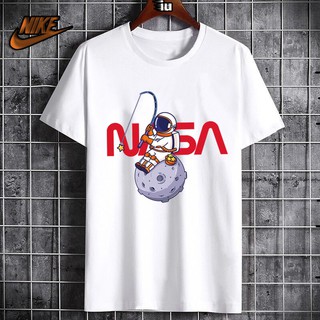 เสื้อครอปสายฝอ - Nike NASA เสื้อยืดแฟชั่นเสื้อยืด Unisex เสื้อเชิ้ตเสื้อยืดสําหรับผู้ชายผ้าฝ้ายกีฬา