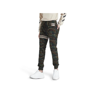 DAVIE JONES กางเกงจ็อกเกอร์ เอวยางยืด ขาจั๊ม ลายพราง สีกรม สีเขียว คาดหนัง Camo Drawstring Joggers GP0023GR GP0023NV