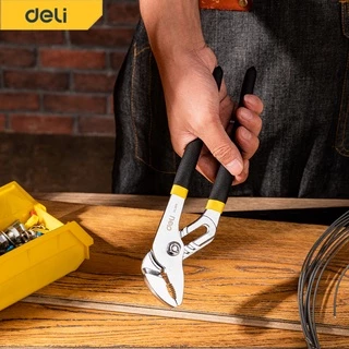 Deli คีมคอม้า คีมจับท่อ ประแจคอม้า ขยายปากได้ 8 นิ้ว/10 นิ้ว คีมปากขยาย ประแจจับท่อ จับถนัดมือ Pump Pliers