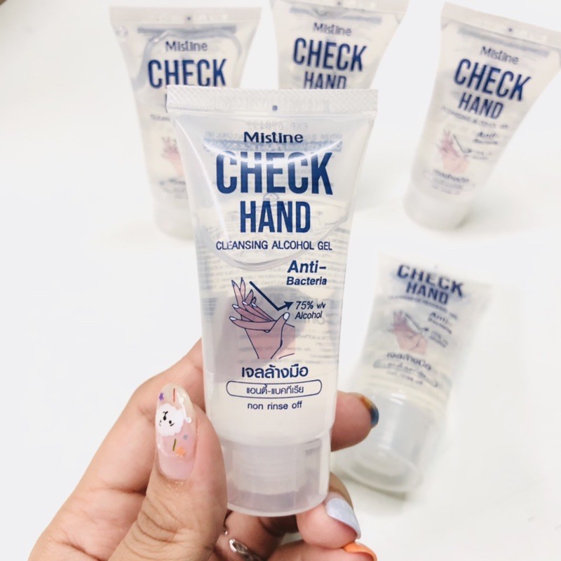 Mistine Check Hand Cleansing Alcohol Gel 30 ml. Alcohol 75%