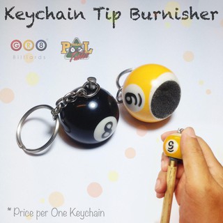 พวงกุญแจ ทรงลูกพูล บิลเลียด เบอร์ 8, 9 Keychain Ball Burnisher