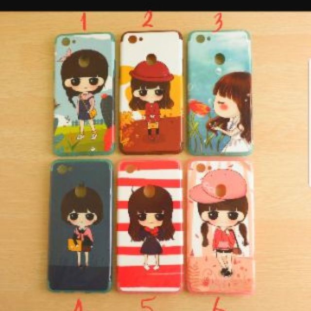 เคสการ์ตูนน่ารัก+ฟิล์มกระจก F7