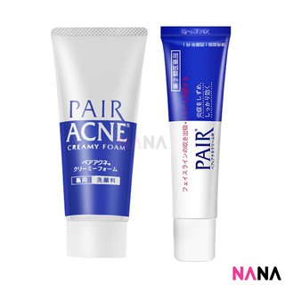 LION Pair Acne Creamy Facial Washing Foam 80g &amp; PAIR Acne Cream W 14g แพร์ แอคเน่ โฟมล้างหน้าและครีมแต้มสิว