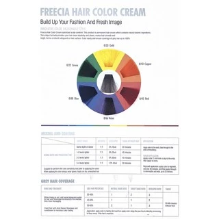 ฟรีเซีย หน้า3 แม่สี #ครีมย้อมผม 100 มล Freecia colercream เฉพาะสีไม่รวมไฮโดรเจน