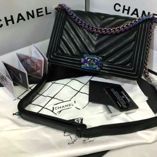 Chanel chevron อะไหล่รุ้ง