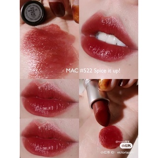 ค่าส่ง18฿ทั่วไทย !! แบ่งขายลิปสติก MAC LIPSTICK สี SPICE IT UP ขนาด 0.25 G. แบ่งขายใส่กระปุก แถมแปรงทาลิปฟรี แท้100%