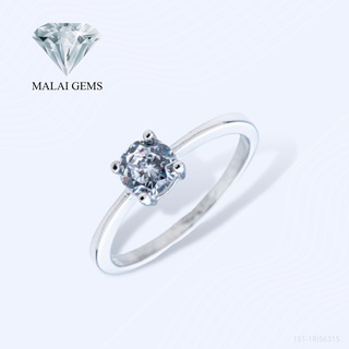 Malai Gems แหวนเพชร เงินแท้ 925 เคลือบทองคำขาว ประดับเพชรสวิส CZ รุ่น 151-1RI56315แถมกล่อง แหวนเงินแท้ แหวนเงิน แหวน