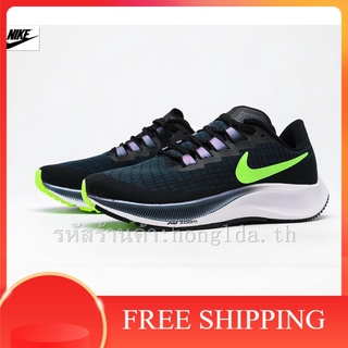 100%ของแท้ Nike Zoom Pegasus 37  ไนกี ท่าจอดเรือดวงจันทร์ที่ 37 พื้นผิวที่ถักระบายอากาศ รองเท้าวิ่งแฟชั่นลำลอง