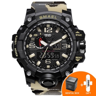 Digital Army Watch Military LED Clock Date Alarm Shock Wateproof 5Bar Men Watch Army Wristwatch 1545B Big Dial Men Watch