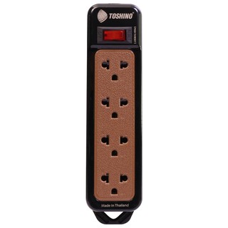 รางปลั๊ก มอก. 4 ช่อง 1 เมตร สีดำ โตชิโน N1-375-1MTIS Power Strip 4 outlets 1 meter Black ToshiNo N1-375-1M