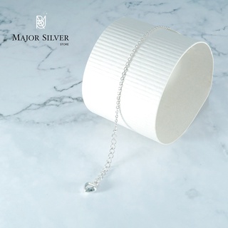 สร้อยข้อมือ เงินแท้ 92.5% ปลายบอลหัวใจ7มิล เกาหลีสุดๆ ใส่ได้ในทุกโอกาส Major Silver  :  Eb-BHe7-Ca40