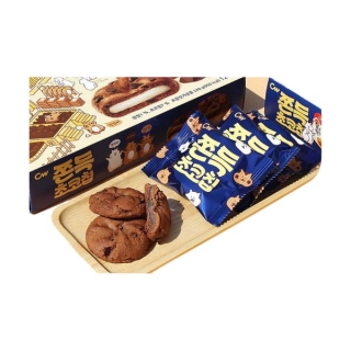 cw chewy chocolate cookie คุกกี้เกาหลี รสช็อคโกแลตชิพ สอดไส้แป้งต๊อก คุ้กกี้ต๊อก 1box 90g 210g sticky rice cake 쫀득 초코칩