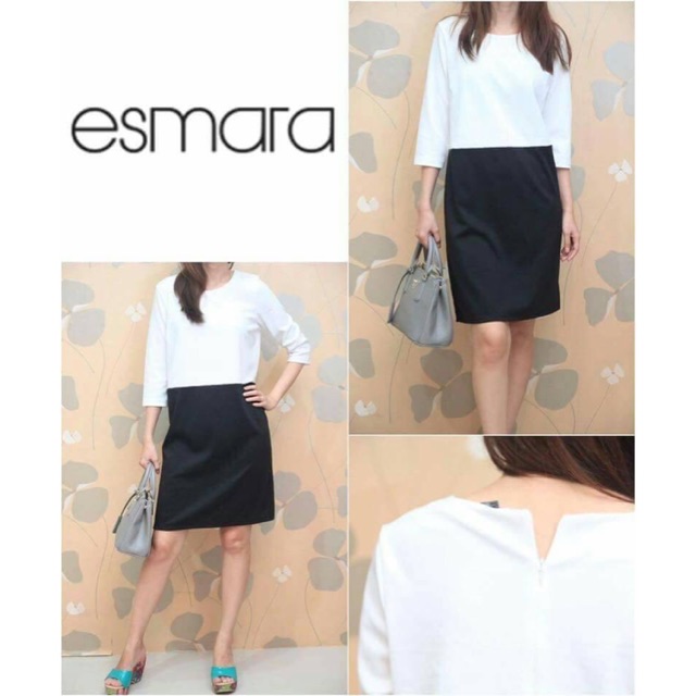ESMARA Black and White Dress