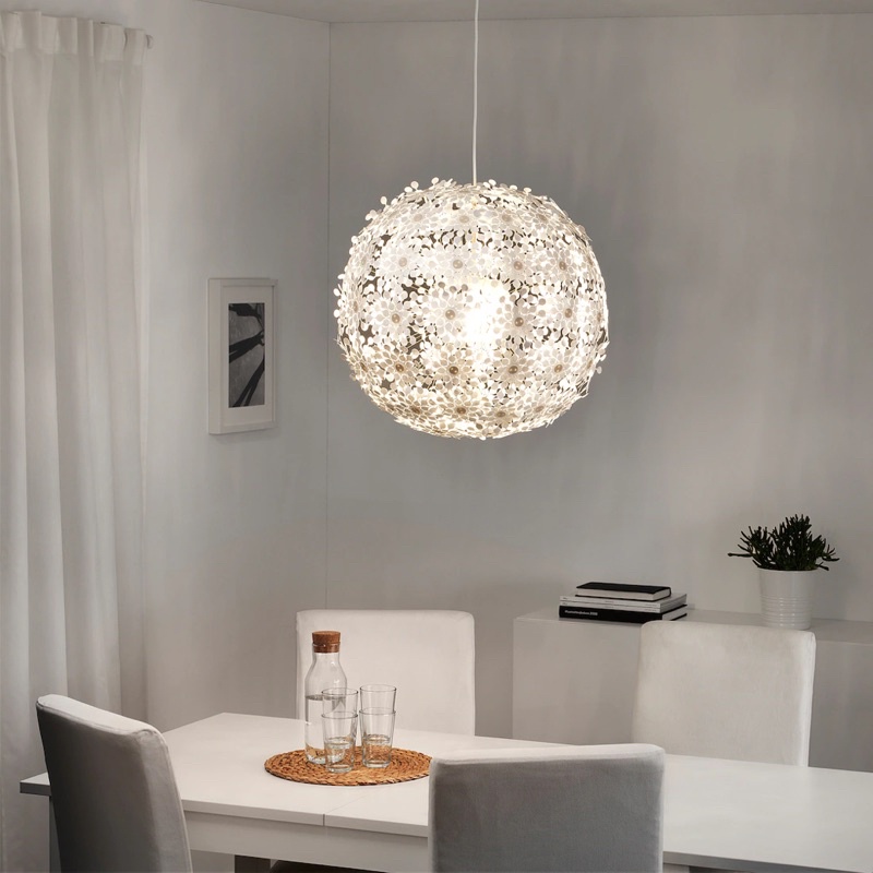 IKEA GRIMSAS อิเกีย กริมสวส โคมแขวนเพดาน, ขาว55 ซม โคมไฟ