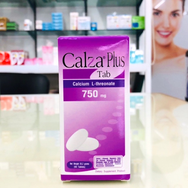 Calza plus tab 750 mg 60 เม็ด แคลซ่า พลัส Exp.02/04/2021