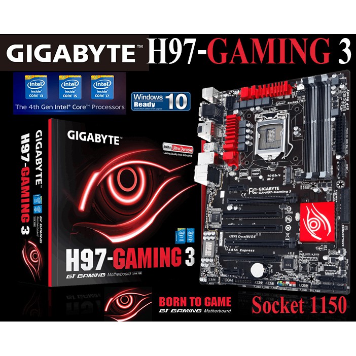 Mainboard INTEL GIGABYTE H97-GAMING 3 (Socket 1150) มือสอง พร้อมส่ง ส่งเร็วมาก !!! [[[แถมถ่านไบออส]]