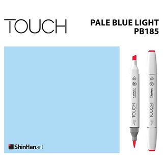 TOUCH TWIN BRUSH MARKER PB185 (PALE BLUE LIGHT) / มาร์คเกอร์หัวพู่กัน-หัวตัดขนาดกลาง รหัส PB185 (PALE BLUE LIGHT)