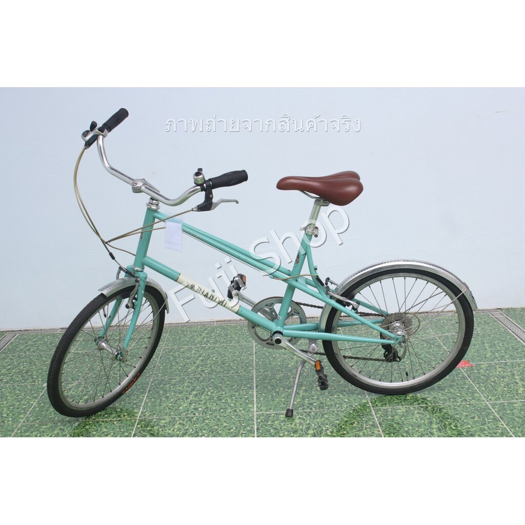 จักรยานญี่ปุ่น - ล้อ 20 นิ้ว - มีเกียร์ - โครโมลี่- Bianchi Merlo - สีเขียว [จักรยานมือสอง]
