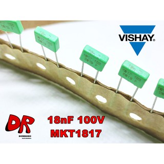 (10 ชิ้น) 0.018uF 18nF 100V MKT1817 ยี่ห้อ ERO Vishay ตัวเก็บประจุ ฟิล์ม ชนิด โพลีเอสเตอร์ (Polyester) เยอรมัน 183