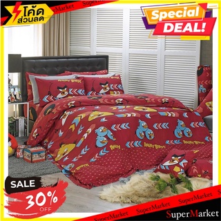 ชุดผ้าปูที่นอน 6 ฟุต 5 ชิ้น SATIN PLUS ANGRY BIRD PL015 ผ้าปูที่นอน BEDSHEET SET 6FT 5PCS SATIN PLUS ANGRY BIRD PL015 เค