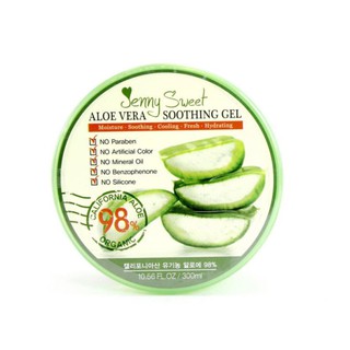 Jenny Sweet Aloe Vera Soothing Gel เจลบำรุงผิวหลังออกแดด มีส่วนผสมของว่านหางจระเข้ 98% 300ml.